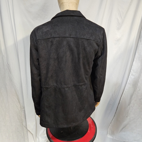 ROBERT GRAHAM MENS BLACK FAUX SUEDE CARGO JACKET SIZE LARGE ORIG. $328 - Picture 3 of 8